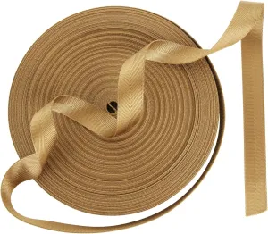 1 Inch Wide Polyester Webbing Strap 50 Yards Heavy Duty Polyester Strapping, Durable Flat Webbing Strapping for Dog Leash, Seat Belt, Backpack Handles, Outdoor DIY Crafts (25mm) - Army Green