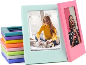 10 Pack Magnetic 2x3 Picture Frames For Fujifilm Instax Mini Film, Cute Multiple Colorful Tiny Small 2 by 3 Inch Collage Photo Display Bulk Set For Refrigerator