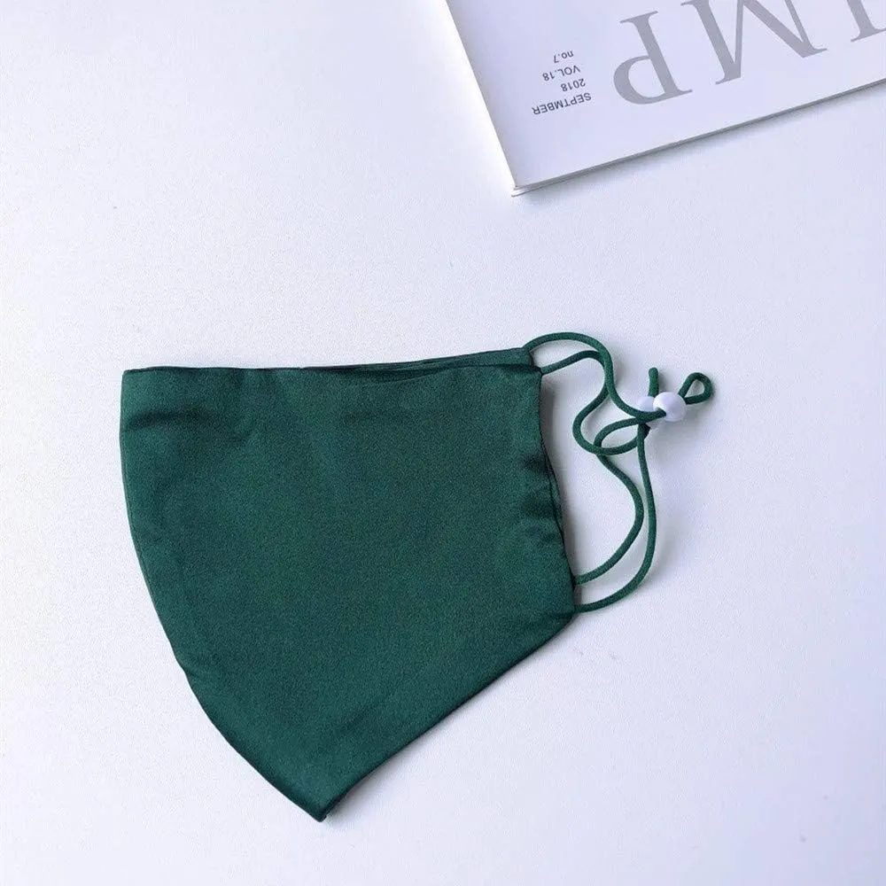 100% Mulberry Silk Mask Adjustable with Filter Pocket