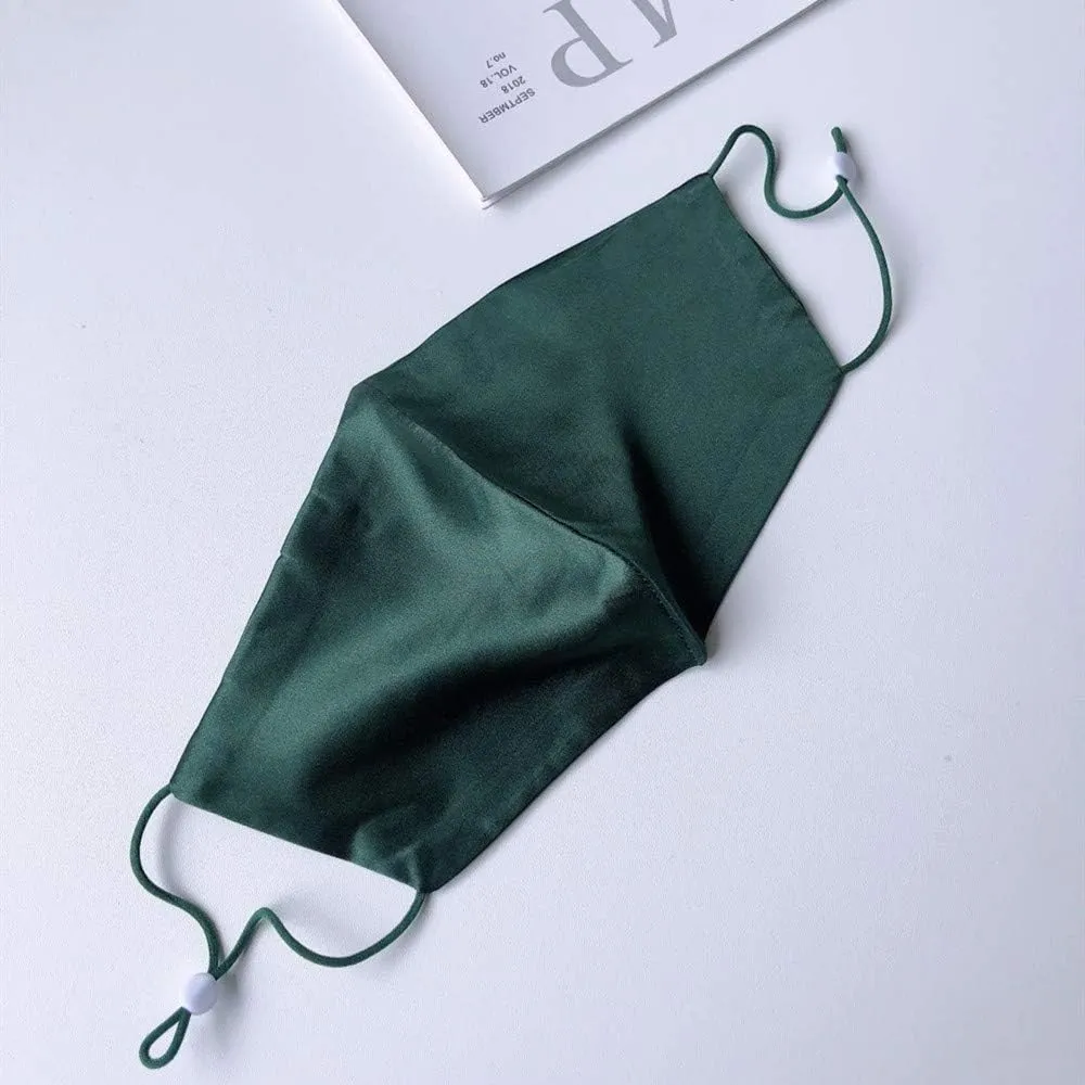 100% Mulberry Silk Mask Adjustable with Filter Pocket