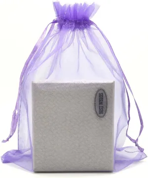 100pcs Organza Pouch Bag Drawstring 6"x9" 16x22cm Strong Gift Candy Bag Jewelry Party Wedding Favor (Lavande)