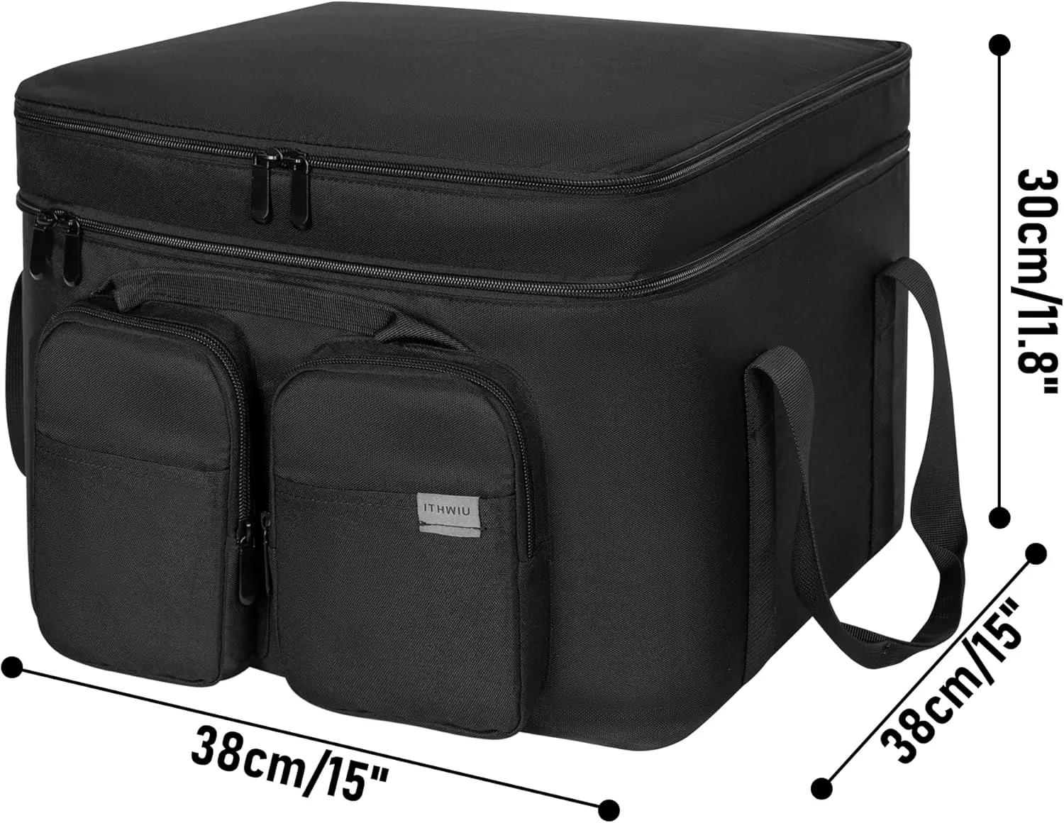 14 Inch Firecube Fire Pit Bag Compatible with Outland Firecube 805 Portable Square Propane Gas Fire Pit, with Padded Handles & Water-resistant Bottom, Bag Only