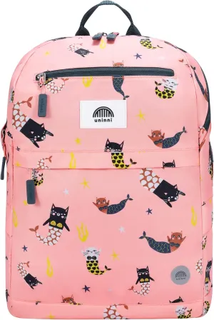 16" Kid's Backpack for Girls and Boys Age 6  with Padded, and Adjustable Shoulder Straps. Fits for Height 3'9" Above Kids (Cat Mermaid Pink)