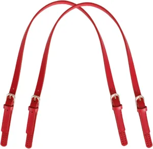 2 Pcs PU Leather Purse Straps with Adjustable Metal Buckle, 25.6-28In Hand bag Handles Shoulder Straps Replacement