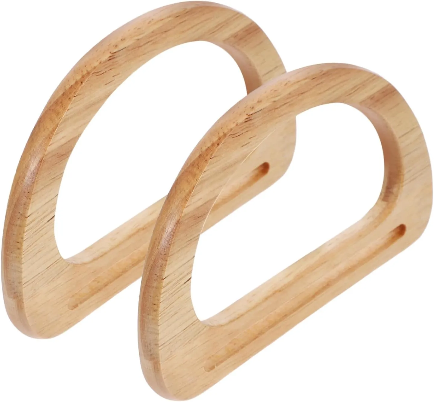 2pcs Bag Accessories Satchel Pour Holder Purses Webbing Pouch Handbags Inside Purse Bag Handle Grip Duffle Reusable D Ring Tote Handle Clasps Kit Tote Bags Wooden Bag Handles Beige