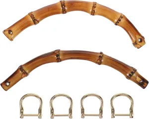 2pcs Handle Wooden Handles Handbag Hardware Wallets Straw Bag Handle Bag Purse Handles Bag Handle Replacement Handles Replacement for Bag Handles for Handbag Basket