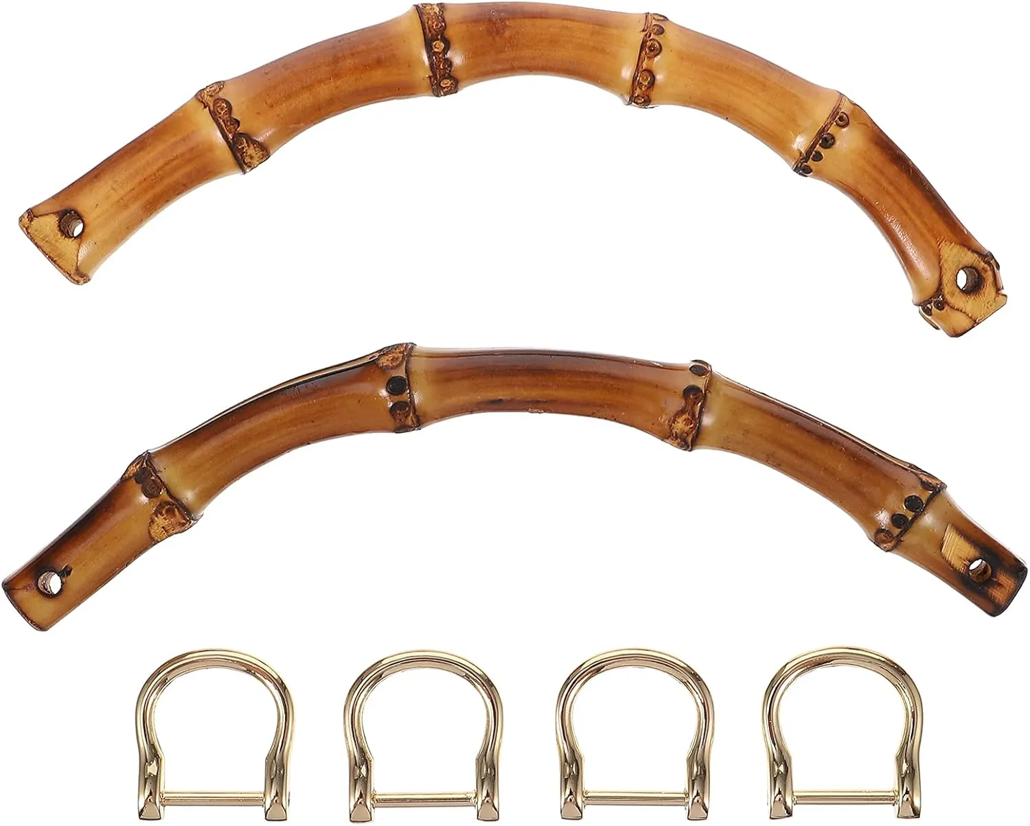 2pcs Handle Wooden Handles Handbag Hardware Wallets Straw Bag Handle Bag Purse Handles Bag Handle Replacement Handles Replacement for Bag Handles for Handbag Basket