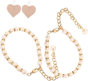 2pcs Pearl Chain High Heels Shoes Straps for Women Heels Shoe Straps Boot Straps Shoe Strap Extender Heel Straps for High Heels Women Ankle Strap White Women's Shoes Metal French