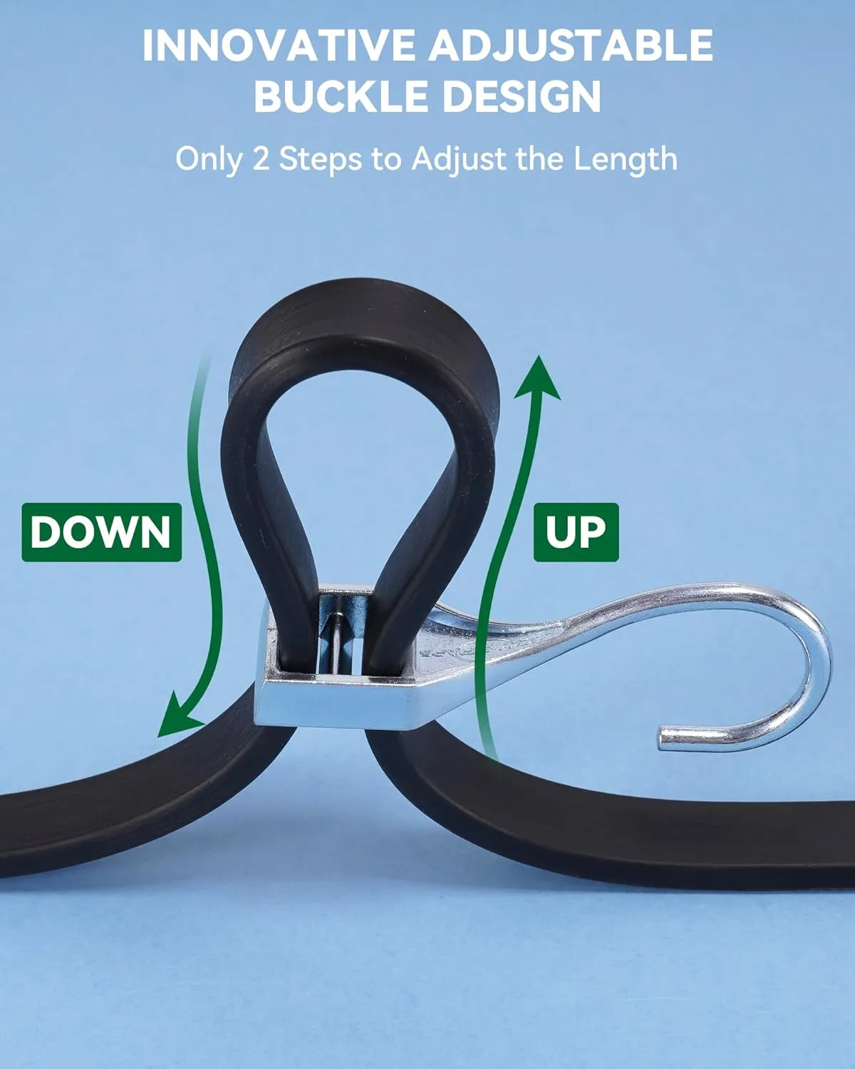 36 Inch Adjustable Rubber Bungee Cords, Easy to Adjust from 6" to 36", Black Bungee Straps with 1.9X Stretch, Rubber Tarp Straps with Crimped S Hooks for Cargo, Tarps, Van, Truck, Motorcycle (8 Pcs)