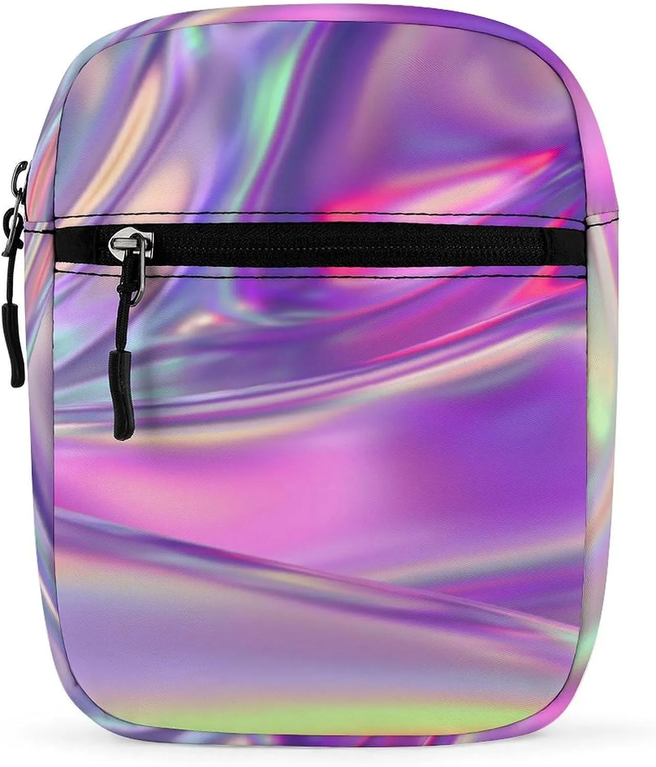 3d Abstract Geometric Rainbow Liquid Mini Messenger Bag Small Satchel Crossbody Bag Cross Body Shoulder Bag With Adjustable Straps