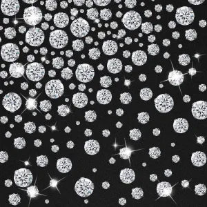 420 PCS Sew On Rhinestones, PAGOW Sewing Rhinestones with Silver Claw, Embellishments for Wedding Dress, Bags, Shoes (10mm, 8mm, 7mm, 5mm, 4.5mm, 3.5mm and 3mm Diameter)