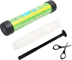 5Meter PVA Mesh Bait Bags Carp Fishing Mesh Refill Stocking for Boilie Rig w/Funnel and Plunger Carp Fishing Accessory Tools,Size 18mm,25mm,37mm,44mm Available