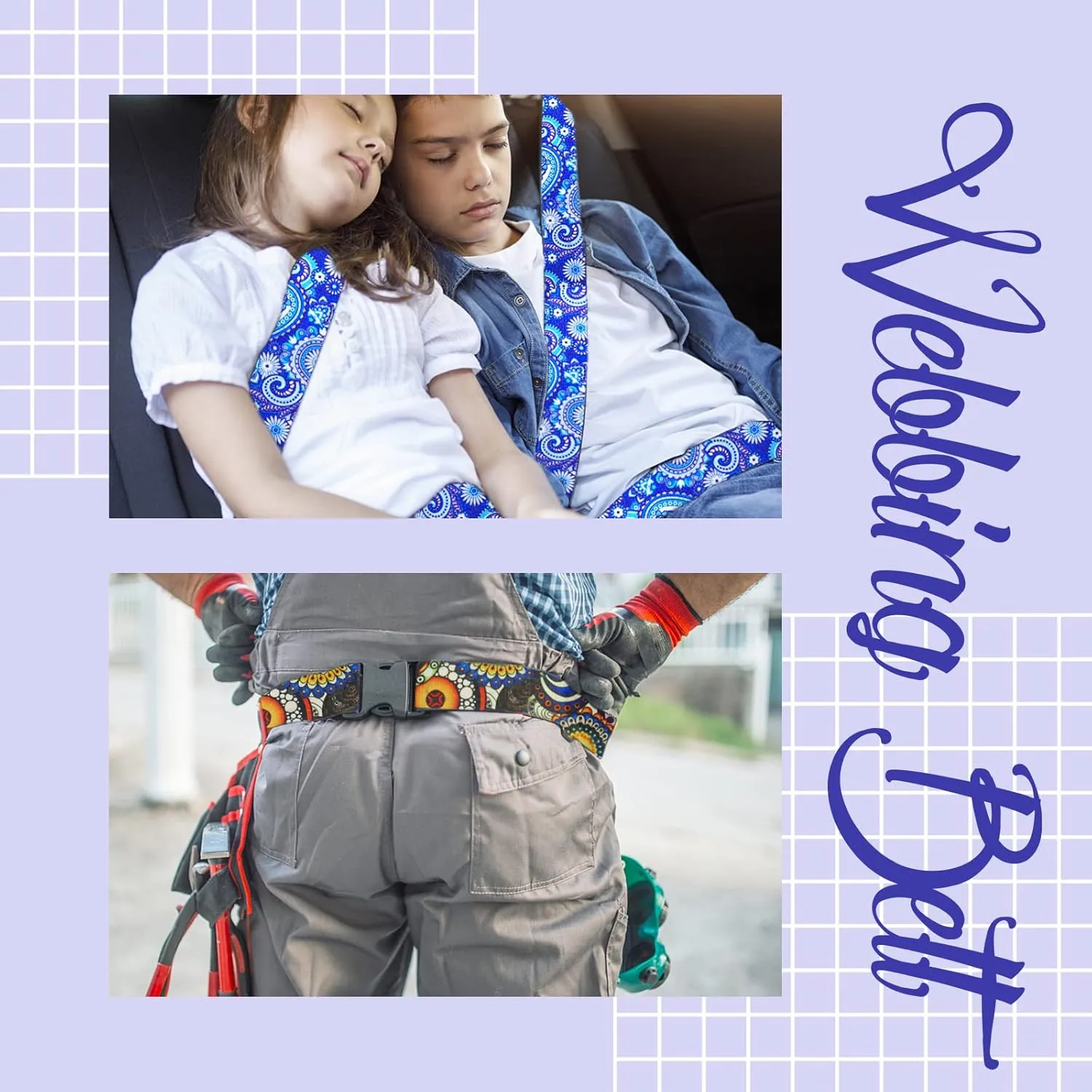 6 Rolls 1.5 inch Persian Nylon Webbing Belt Webbing Straps Purse Straps Backpack Straps Nylon Belt with Patterns for Seatbelt, Bags, Backpacks, Handles, Luggage