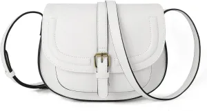 AFKOMST Crossbody Bags for Women,Small Saddle Purse and Boho Cross Body Handbags,Vegan Leather