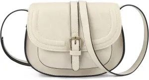 AFKOMST Crossbody Bags for Women,Small Saddle Purse and Boho Cross Body Handbags,Vegan Leather