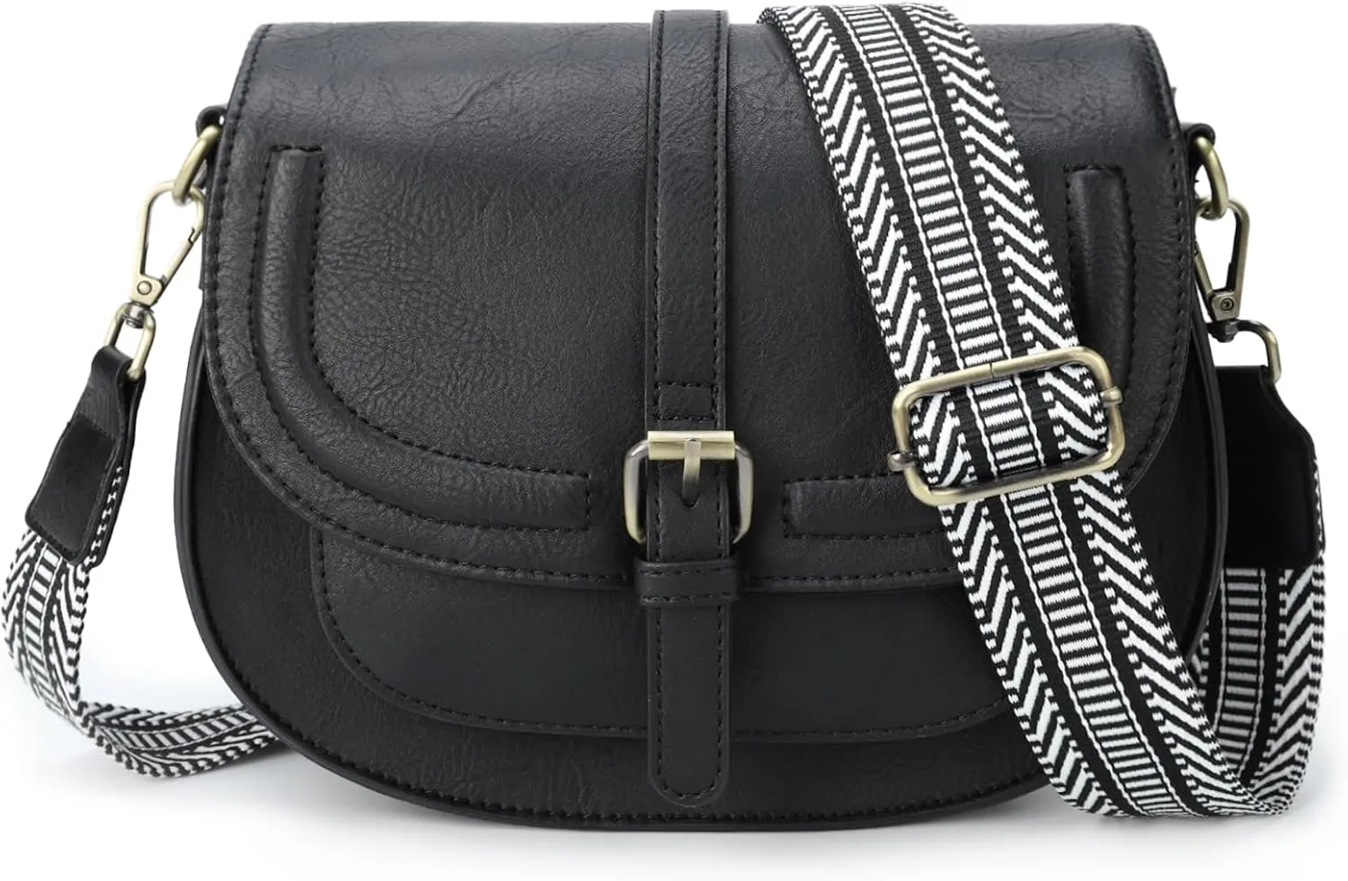 AFKOMST Crossbody Bags for Women,Small Saddle Purse and Boho Cross Body Handbags,Vegan Leather