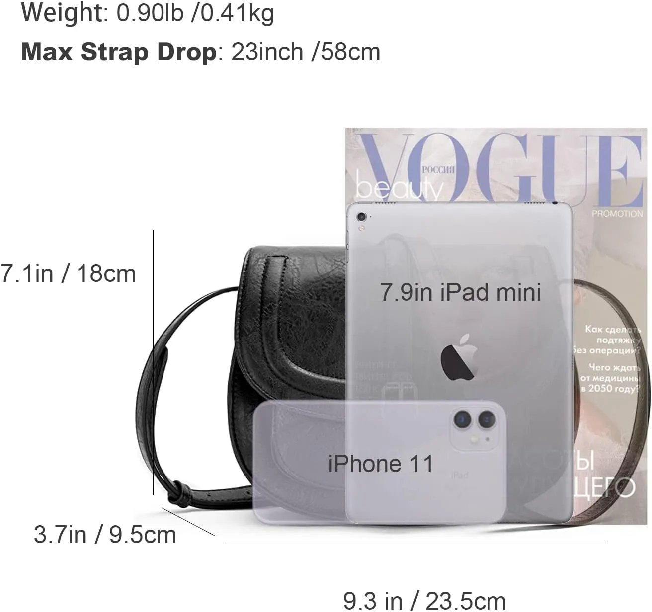 AFKOMST Crossbody Bags for Women,Small Saddle Purse and Boho Cross Body Handbags,Vegan Leather