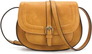 AFKOMST Crossbody Bags for Women,Small Saddle Purse and Boho Cross Body Handbags,Vegan Leather