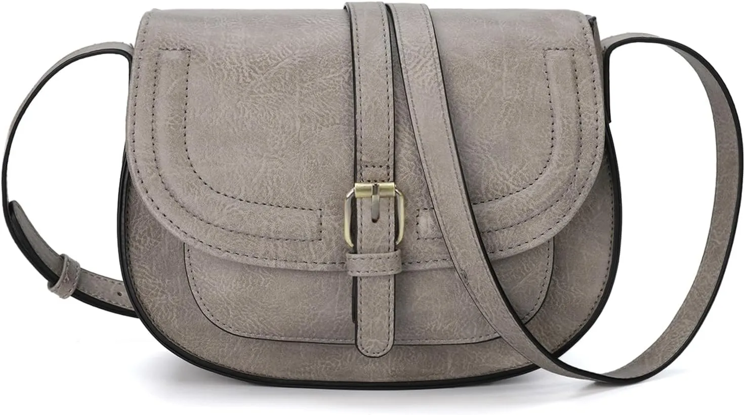 AFKOMST Crossbody Bags for Women,Small Saddle Purse and Boho Cross Body Handbags,Vegan Leather
