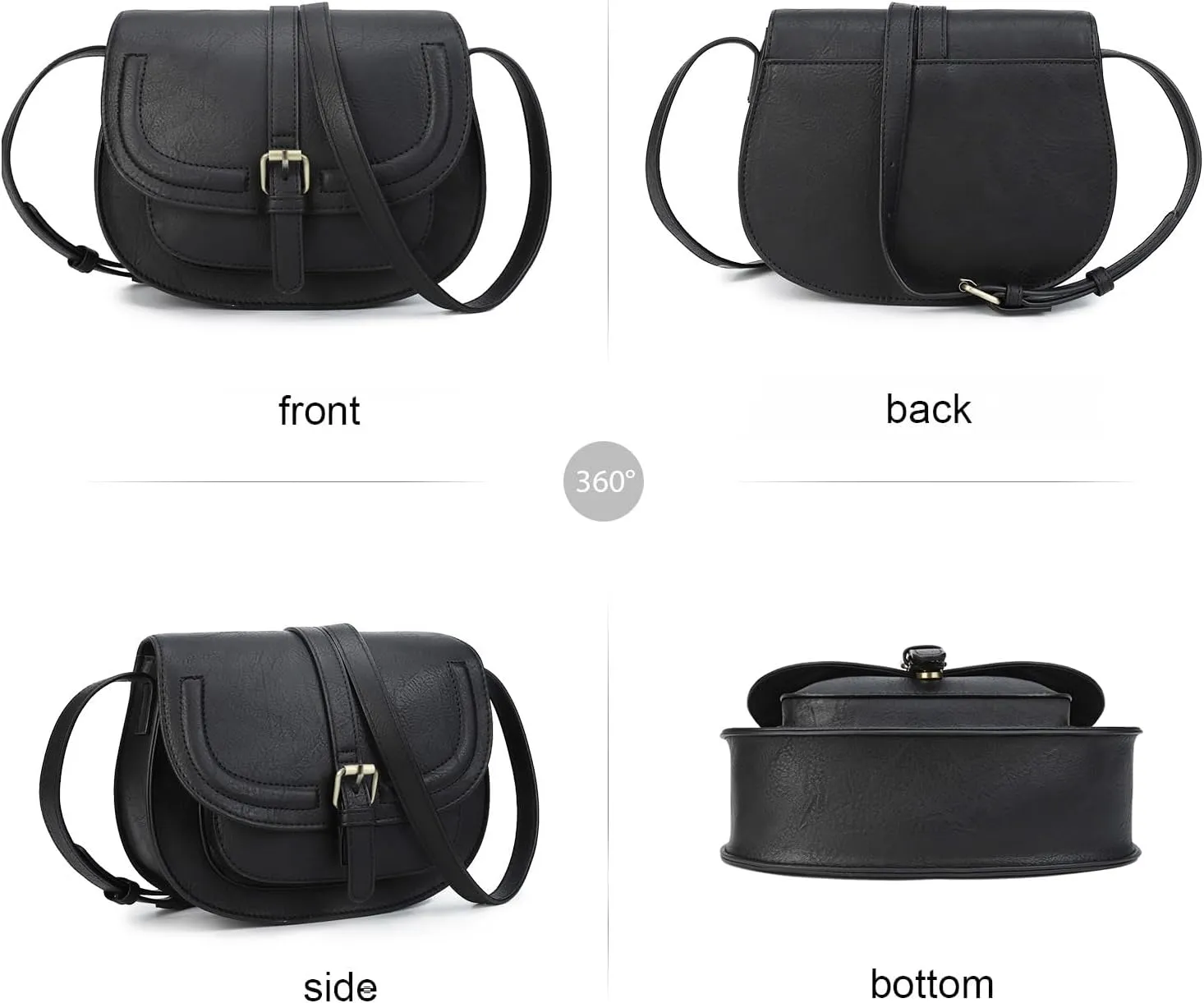 AFKOMST Crossbody Bags for Women,Small Saddle Purse and Boho Cross Body Handbags,Vegan Leather
