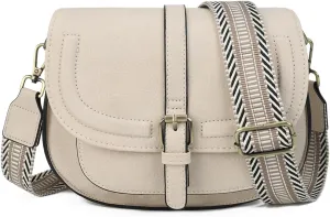 AFKOMST Crossbody Bags for Women,Small Saddle Purse and Boho Cross Body Handbags,Vegan Leather