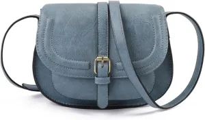 AFKOMST Crossbody Bags for Women,Small Saddle Purse and Boho Cross Body Handbags,Vegan Leather