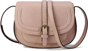 AFKOMST Crossbody Bags for Women,Small Saddle Purse and Boho Cross Body Handbags,Vegan Leather