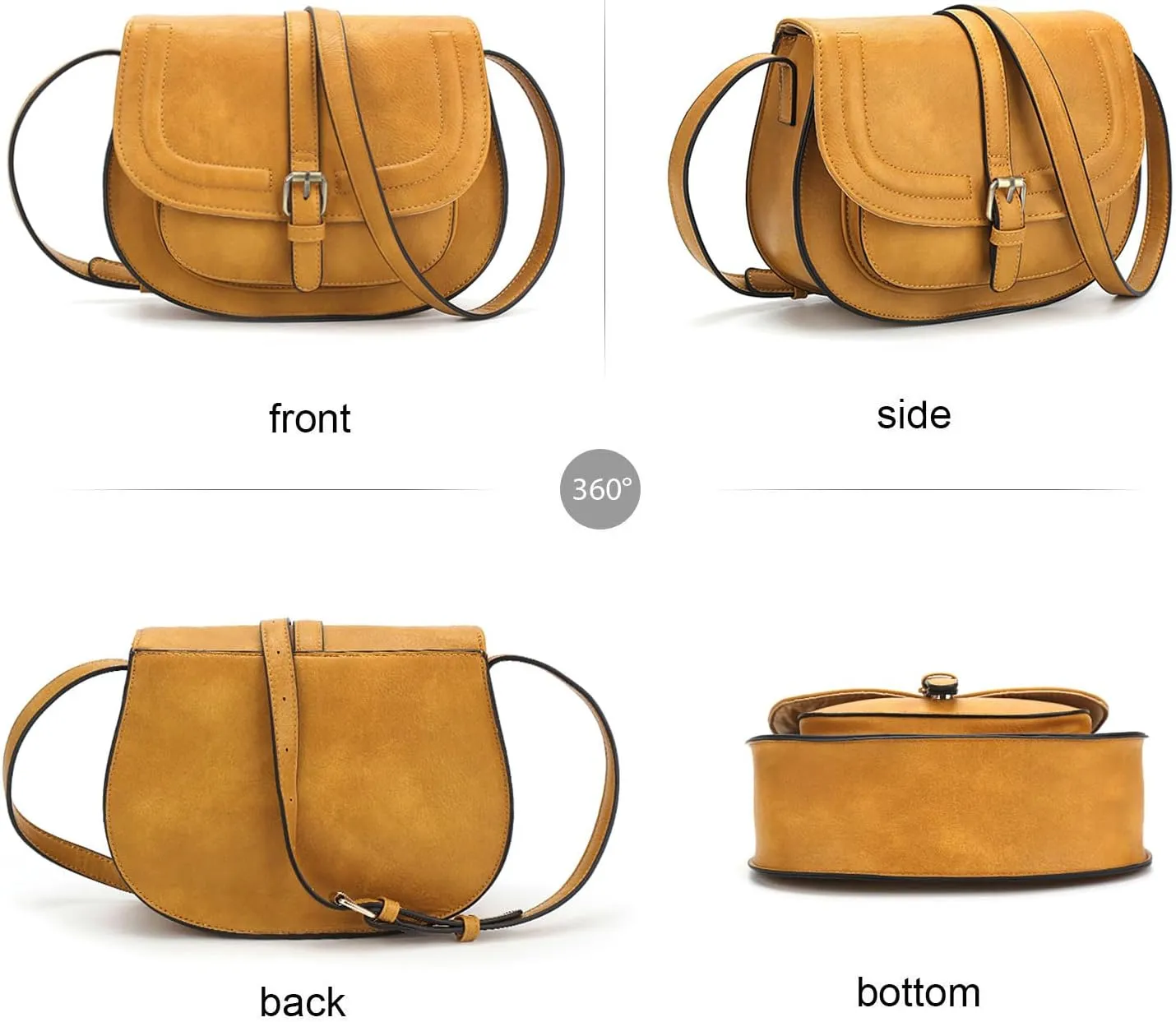 AFKOMST Crossbody Bags for Women,Small Saddle Purse and Boho Cross Body Handbags,Vegan Leather
