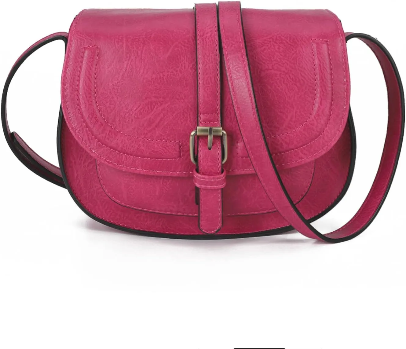 AFKOMST Crossbody Bags for Women,Small Saddle Purse and Boho Cross Body Handbags,Vegan Leather