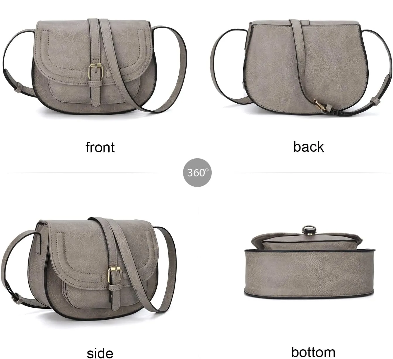AFKOMST Crossbody Bags for Women,Small Saddle Purse and Boho Cross Body Handbags,Vegan Leather