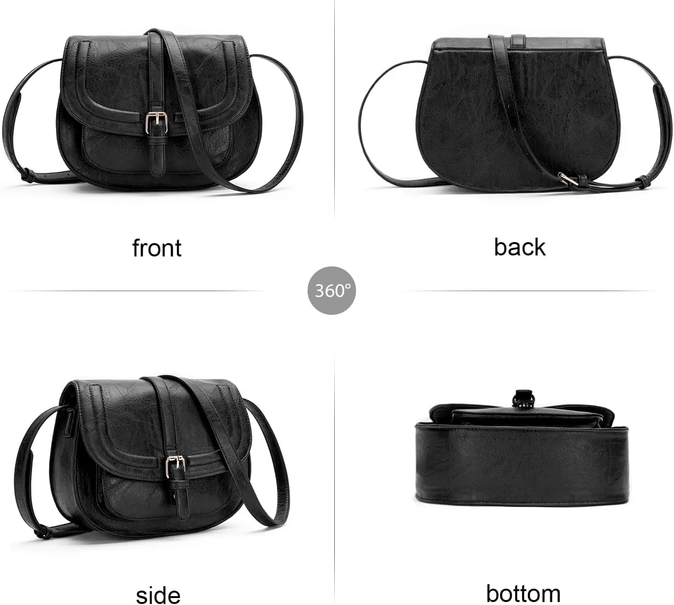 AFKOMST Crossbody Bags for Women,Small Saddle Purse and Boho Cross Body Handbags,Vegan Leather