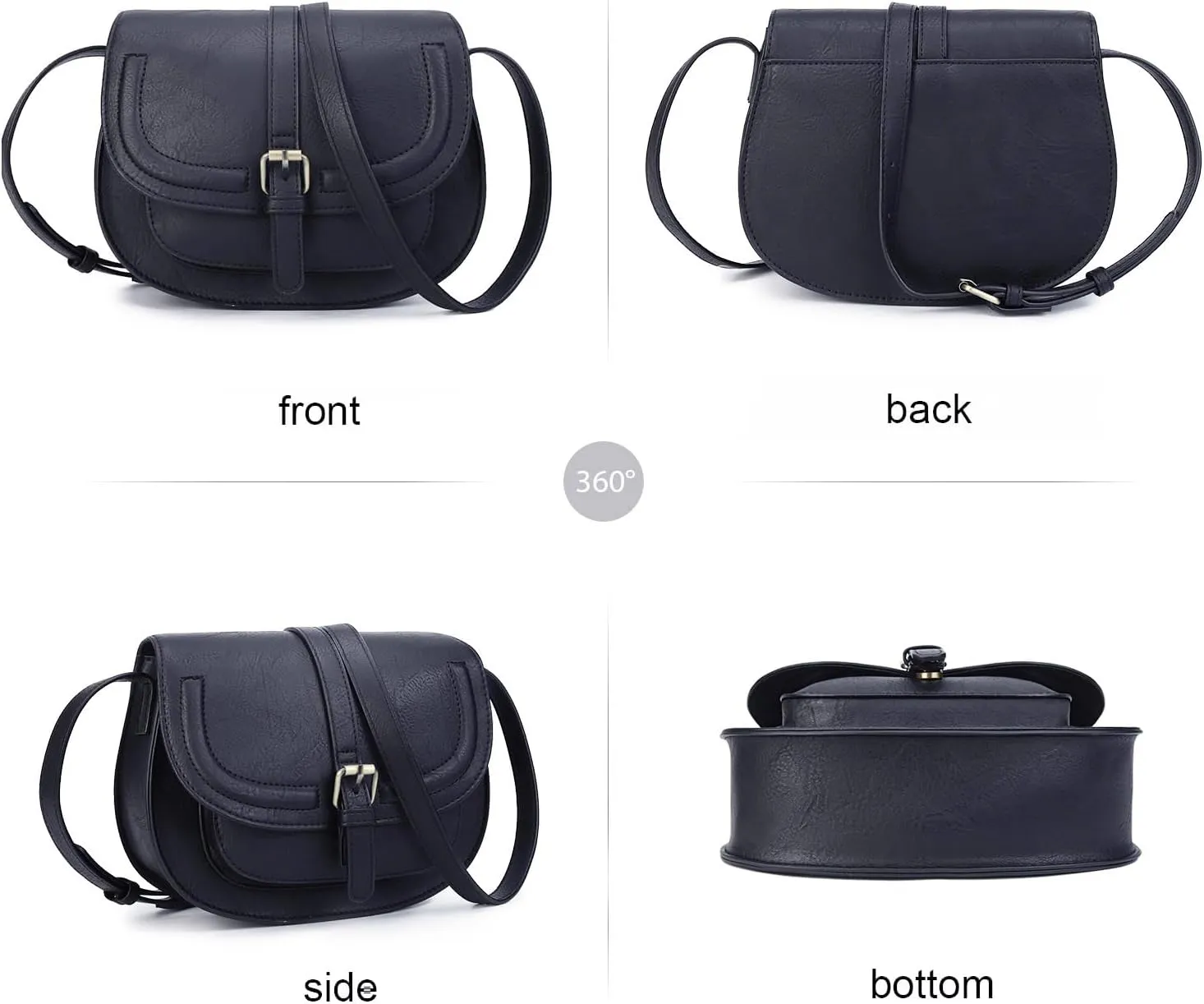 AFKOMST Crossbody Bags for Women,Small Saddle Purse and Boho Cross Body Handbags,Vegan Leather