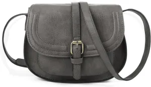 AFKOMST Crossbody Bags for Women,Small Saddle Purse and Boho Cross Body Handbags,Vegan Leather