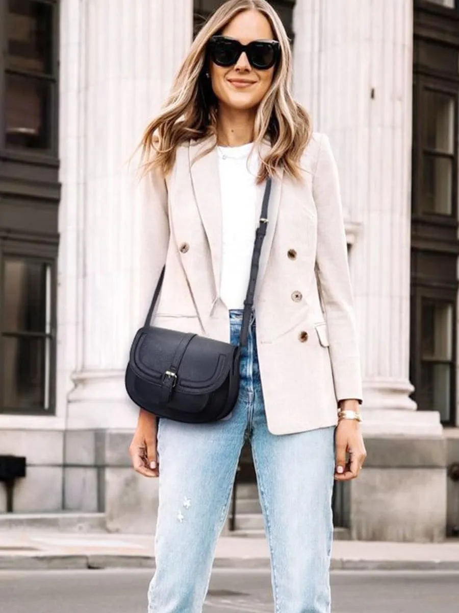 AFKOMST Crossbody Bags for Women,Small Saddle Purse and Boho Cross Body Handbags,Vegan Leather