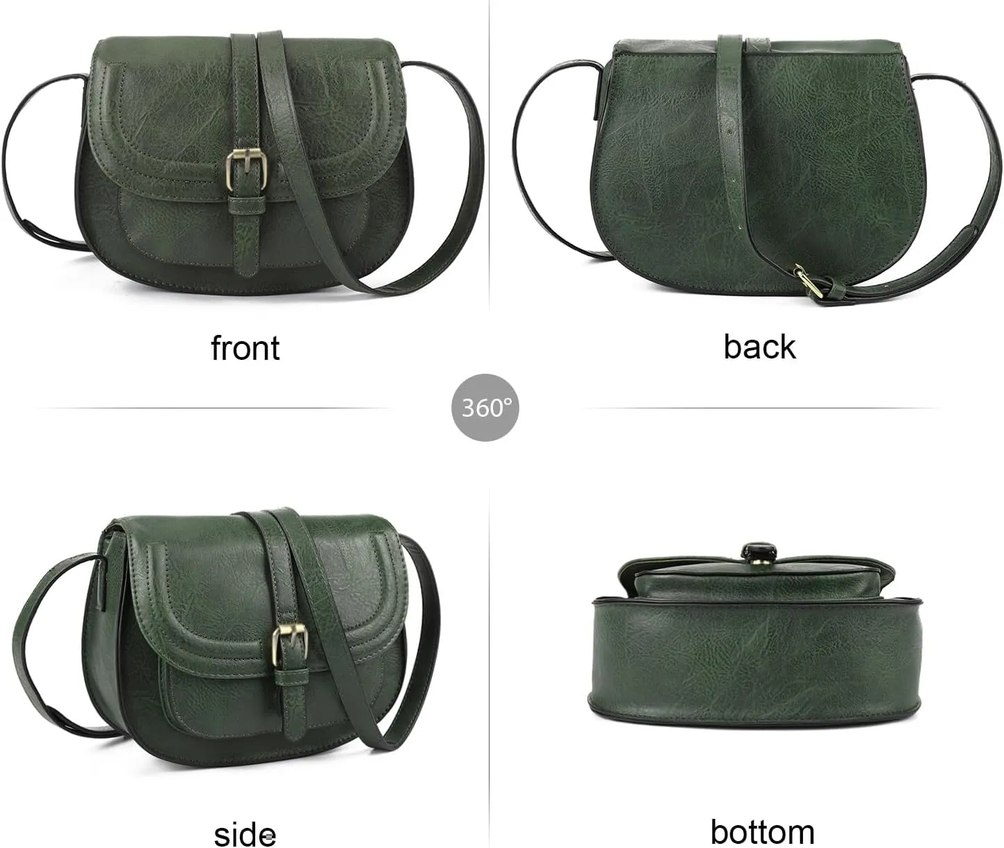 AFKOMST Crossbody Bags for Women,Small Saddle Purse and Boho Cross Body Handbags,Vegan Leather