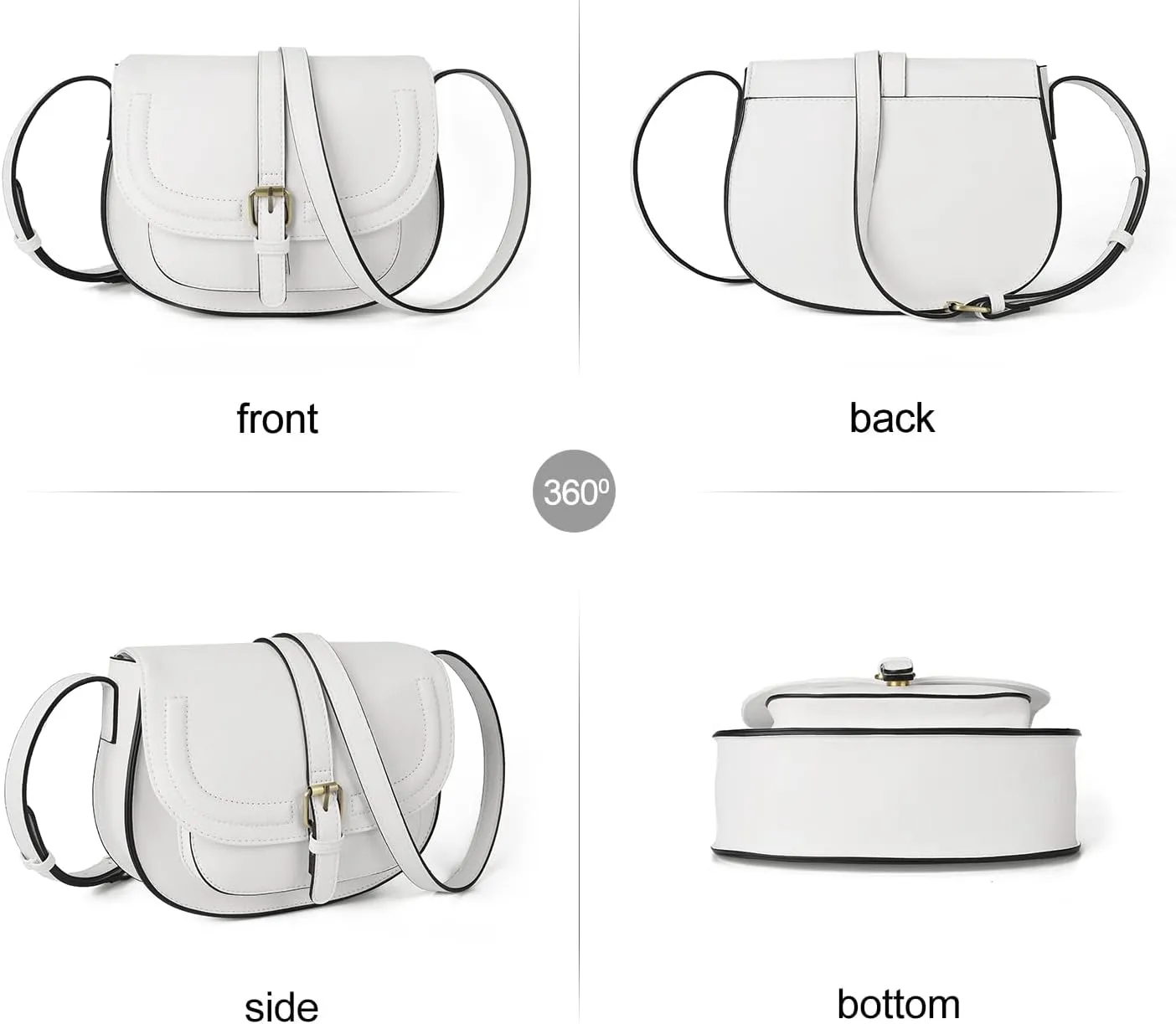 AFKOMST Crossbody Bags for Women,Small Saddle Purse and Boho Cross Body Handbags,Vegan Leather