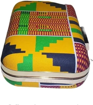 Ahiastring African clutch purse/kente purse/Ankara fabric clutch purse/Tribal clutch purse/Multicolor purse