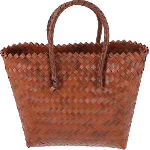 Alipis Rattan Woven Basket Woven Beach Bag Large Tote Bag for Picnics Outdoor Activities