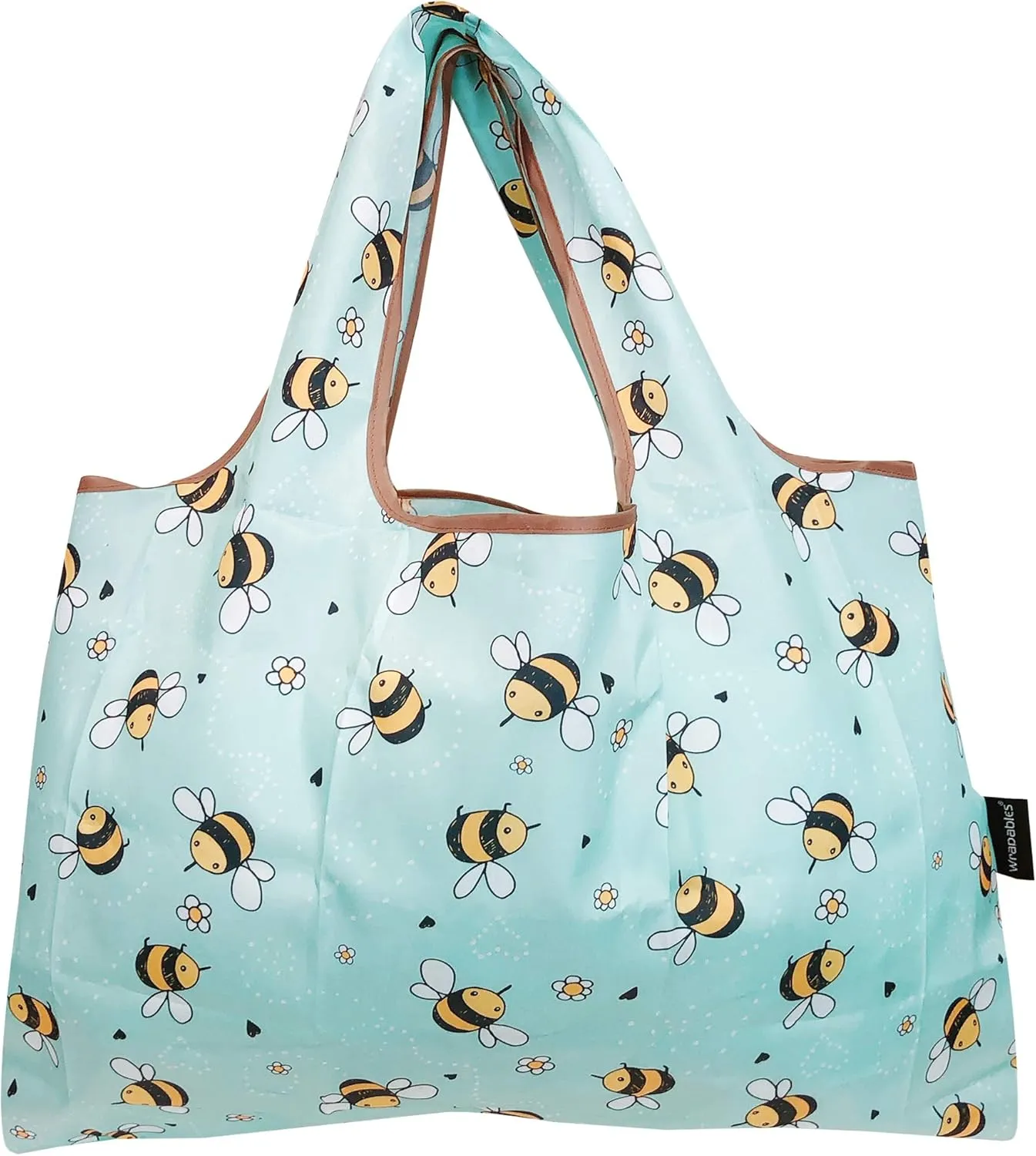 allydrew Large Foldable Tote Nylon Reusable Grocery Bag, 3 Pack