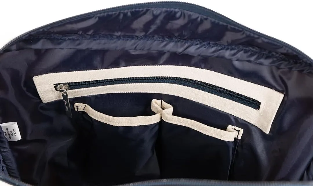 Ame & Lulu Hamptons Tennis Tour Bag - Removable Adjustable Straps - Exterior Pocket Fits Two Racquets