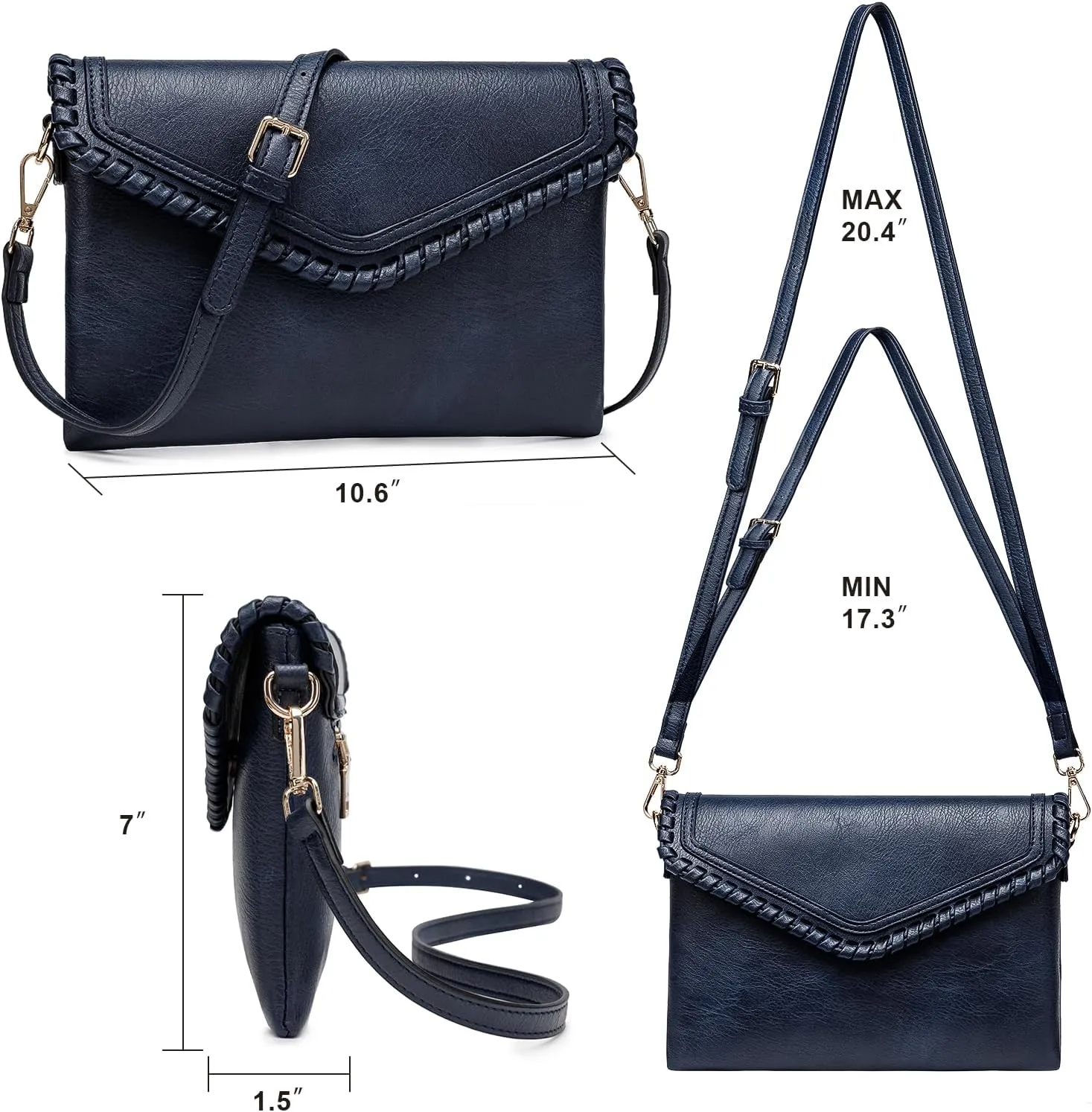 AMELIE GALANTI womens small crossbody strap handbag bag,Soft Leather Fabric Delicate Durable Fashion Design