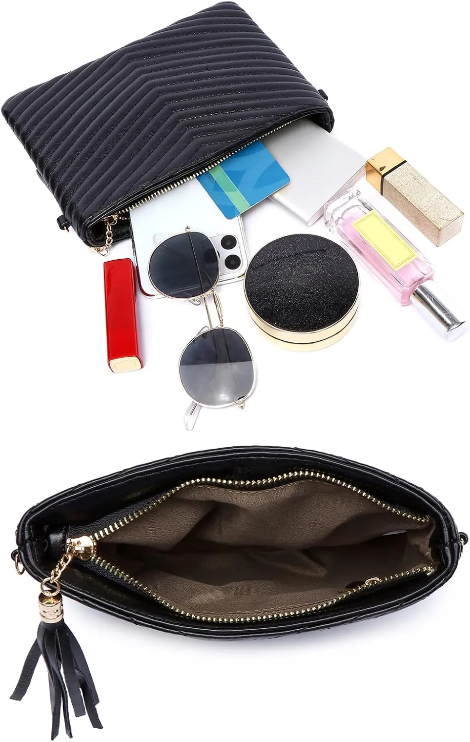 AMELIE GALANTI womens small crossbody strap handbag bag,Soft Leather Fabric Delicate Durable Fashion Design