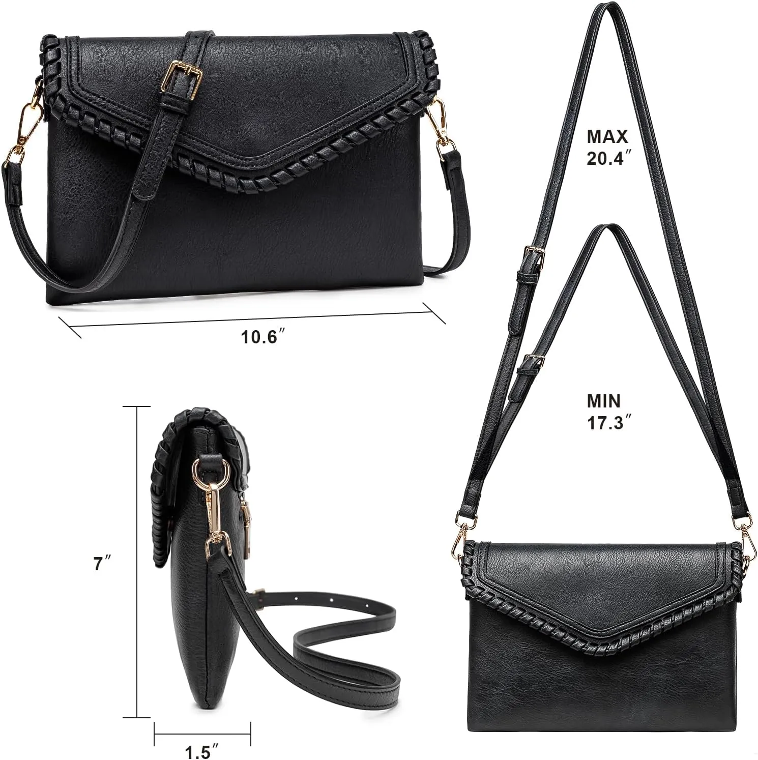 AMELIE GALANTI womens small crossbody strap handbag bag,Soft Leather Fabric Delicate Durable Fashion Design