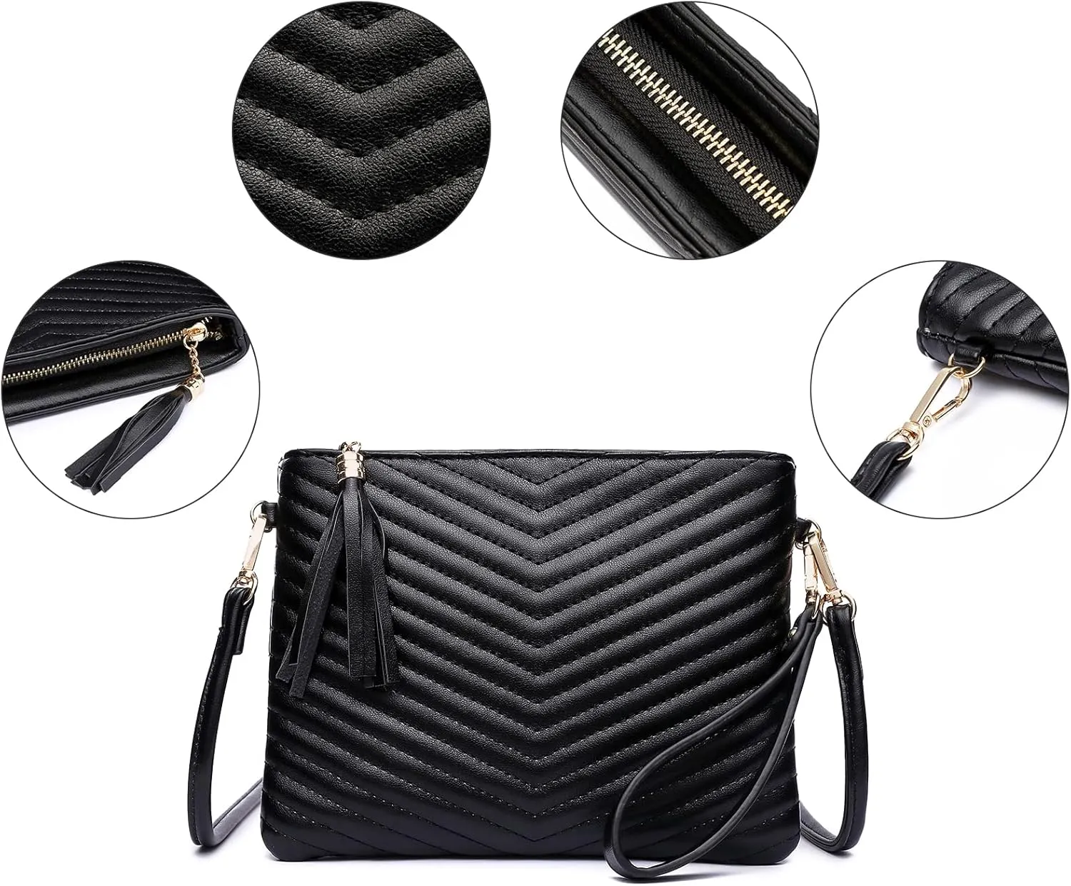 AMELIE GALANTI womens small crossbody strap handbag bag,Soft Leather Fabric Delicate Durable Fashion Design