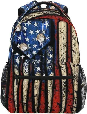 American Flag Fashion Casual Backpack Bag, Lightweight Backpacks for Adult For Camping,Hiking,Travel (01)