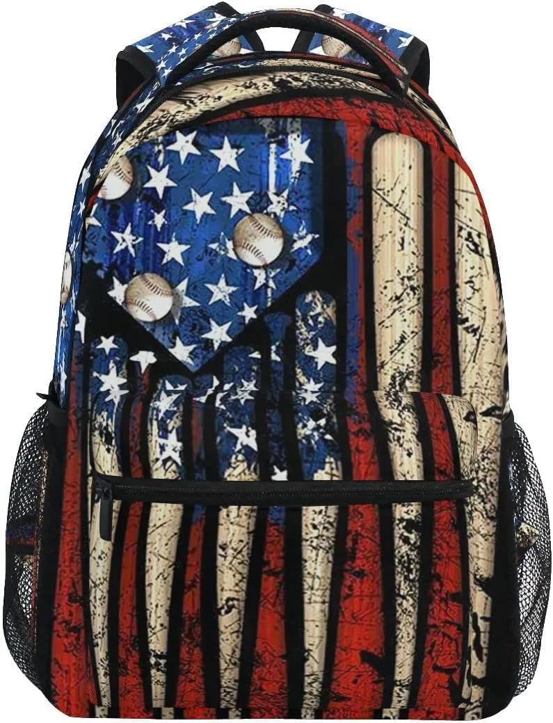 American Flag Fashion Casual Backpack Bag, Lightweight Backpacks for Adult For Camping,Hiking,Travel (01)