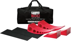 ANDERSEN HITCHES | 3604 2-Pack Camper Leveler Blocks w/Rubber mats and Sturdy Bag w/Double Handles | Camper Leveling System | Outdoor Camping Levels