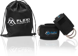 Ankle Straps for Cable Machines. Our Comfortable Adjustable Padded Ankle Workout Straps with Double D-Ring, Ideal for Glutes Exercises, Leg Workout and Kickbacks.