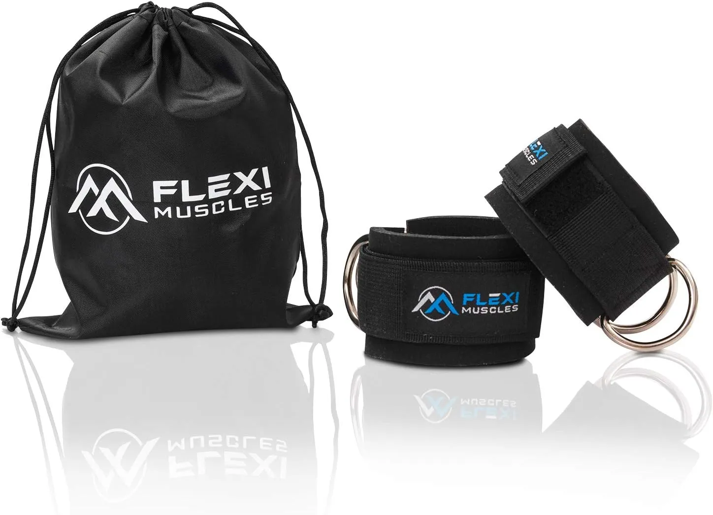 Ankle Straps for Cable Machines. Our Comfortable Adjustable Padded Ankle Workout Straps with Double D-Ring, Ideal for Glutes Exercises, Leg Workout and Kickbacks.