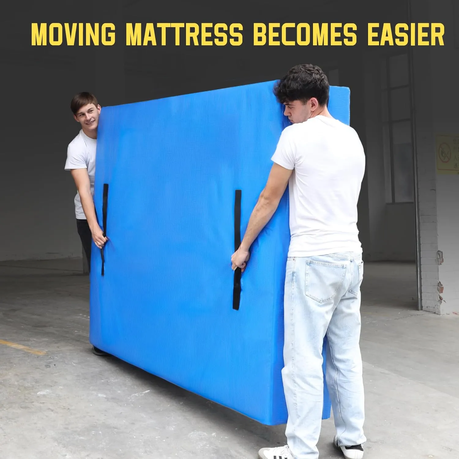 Antimbee Mattress Bag for Moving & Storage of King Size, Heavy Duty Mattress Cover for Moving with 12 Handles and Dual Zippers Closure, Thick Reusable Mattress Protector for Moving Supplies & Bags
